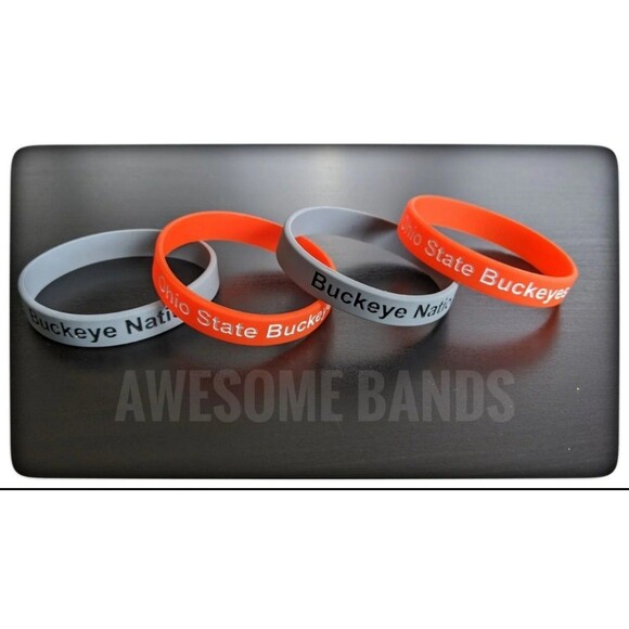 Great stocking stuffer!! Football OSU Wristbands, Ohio State Buckeyes! - Picture 2 of 3